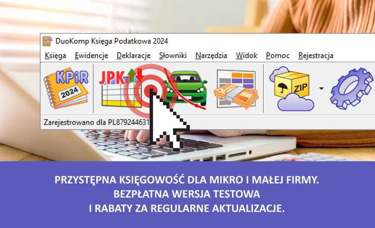 DuoKomp Księga Podatkowa 2024 - kpir, vat, amortyzacja, lista płac